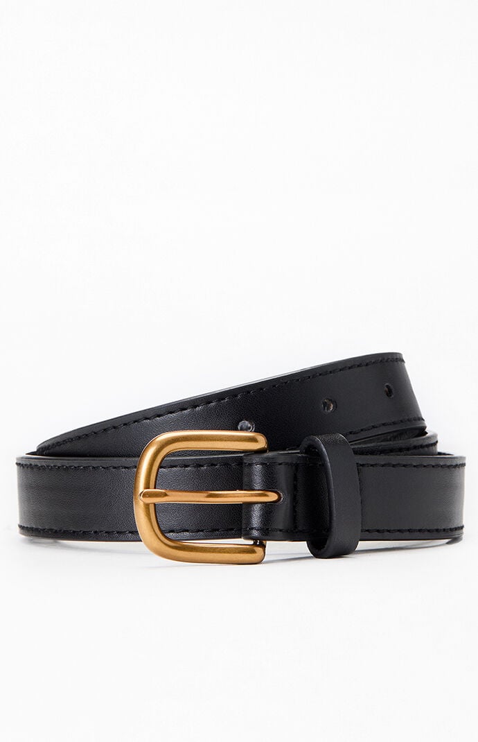 【ARGUE】LONG LONG LETHER BELT/BLACKxGOLD TALIA MID LEATHER BELT (FINAL SALE) | B-low The Belt