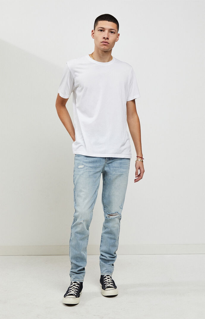 pacsun stacked skinny light jeans