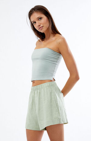 Pull-On Linen Shorts image number 2
