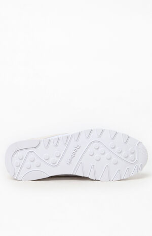 Classic White and Grey Leather & Nylon Shoes image number 6