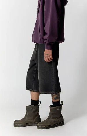 Blaine Ultra Baggy Jorts Contrast Stitch Black image number 3