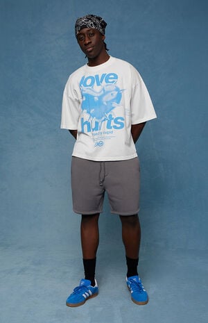 Gray Fleece&nbsp;Volley&nbsp;Sweat Shorts image number 2