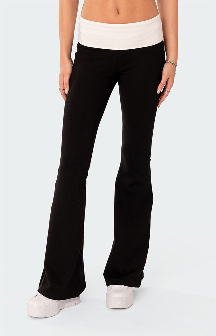 Fold over flare yoga pants new arrivals