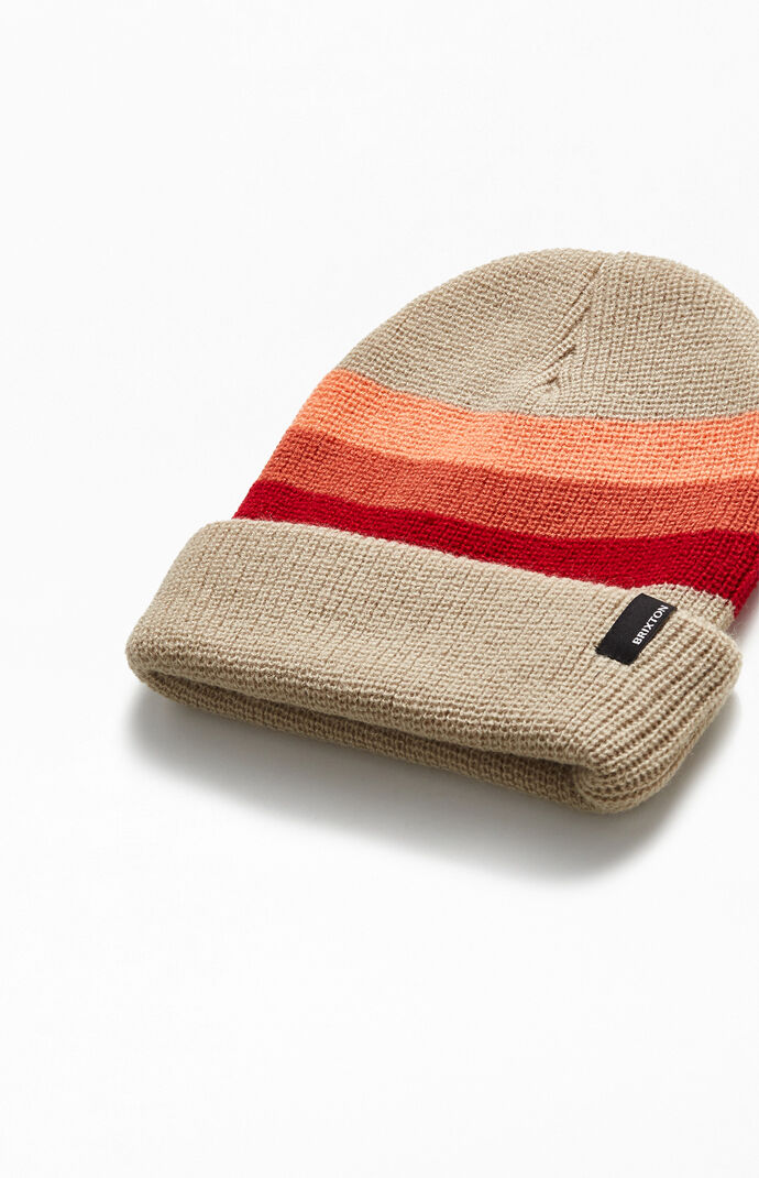 Tan Striped Heist Beanie