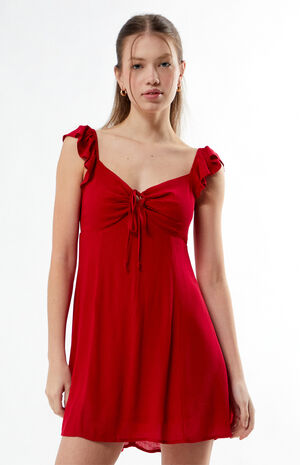 Keyhole Babydoll Mini Dress image number 3