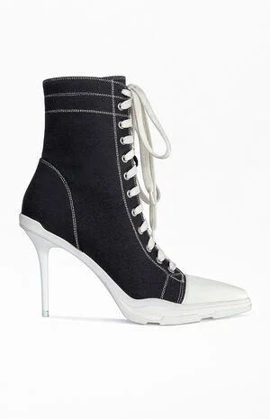 Women's Cosima Black Sporty Stiletto Booties image number 1