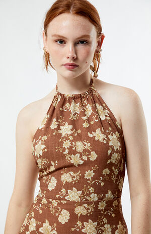 Nova Paisley Halter Mini Dress image number 2