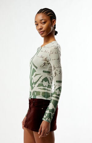 x Pacsun Fairytale Mesh Long Sleeve Top image number 4