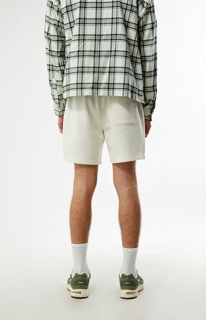 Pacsun Fleece Cream Sweat Shorts