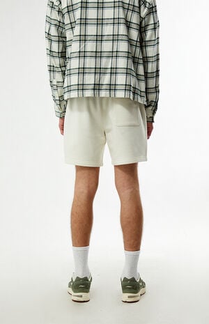 Fleece Cream Sweat Shorts image number 4