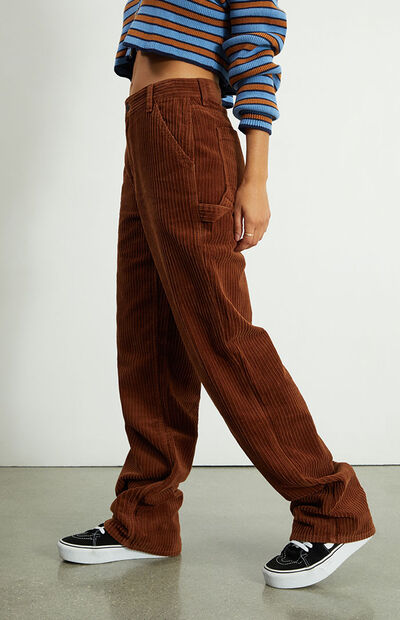 PacSun Brown Corduroy Baggy Carpenter Pants | PacSun