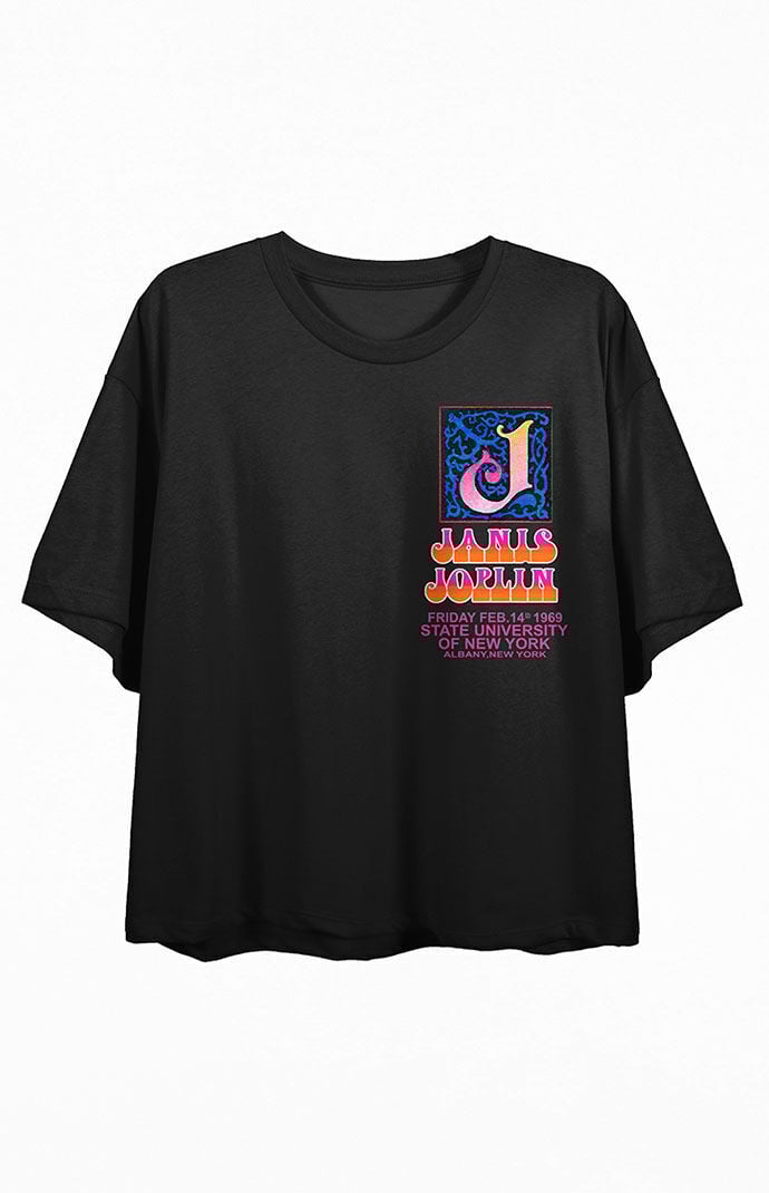 PacSun Janis Joplin Vibrant Poster Cropped T-Shirt