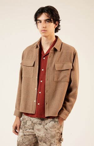 Brown Tweed Overshirt