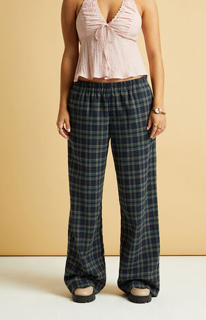 Green Flannel Boxer Pajama Pants image number 2