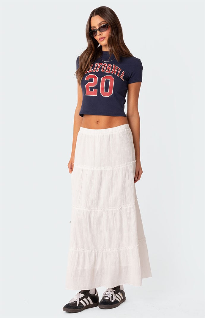 Layered maxi skirt deals