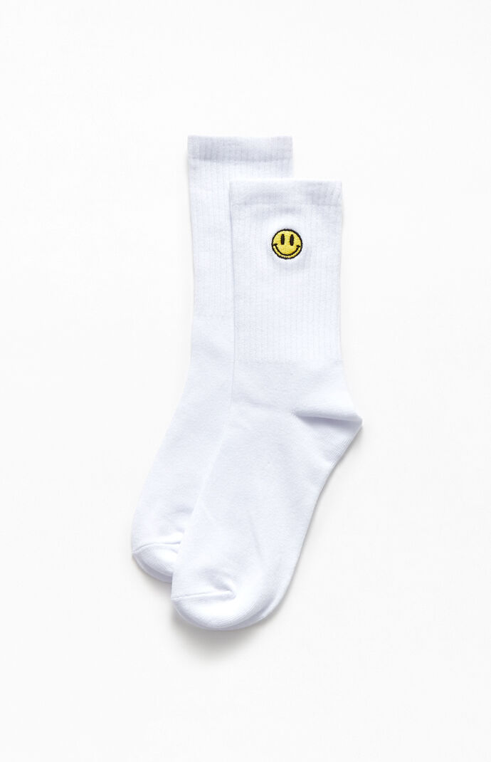 Smiley Face Crew Socks