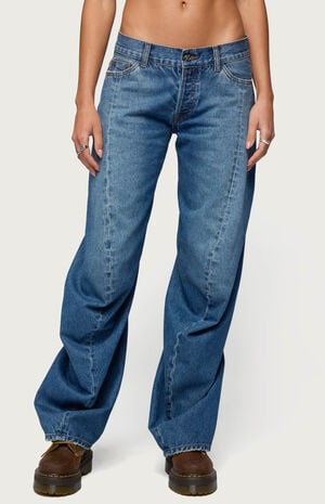 Maiah Low Rise Barrel Jeans image number 1