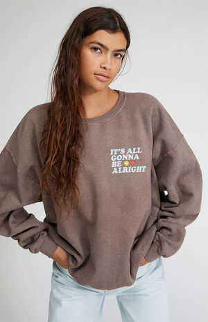 Mental Health Oversized Crew Neck Sweatshirt image number 1