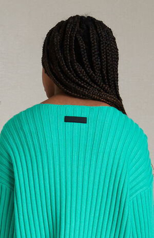 Kids Mint Leaf Raw Neck Sweater image number 4