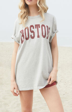 Light Gray Boston Oversized T-Shirt image number 2