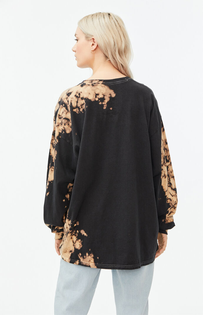 x Smiley Distressed Oversized Long Sleeve T-Shirt