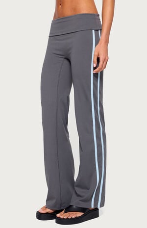 Anica Stripey Mid Rise Fold Over Pants image number 2