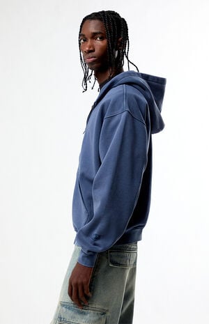 Washed Navy&nbsp;Full Zip Hoodie&nbsp; image number 3