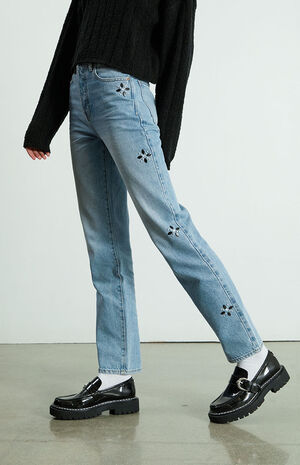 Eco Embellished Dad Jeans image number 3