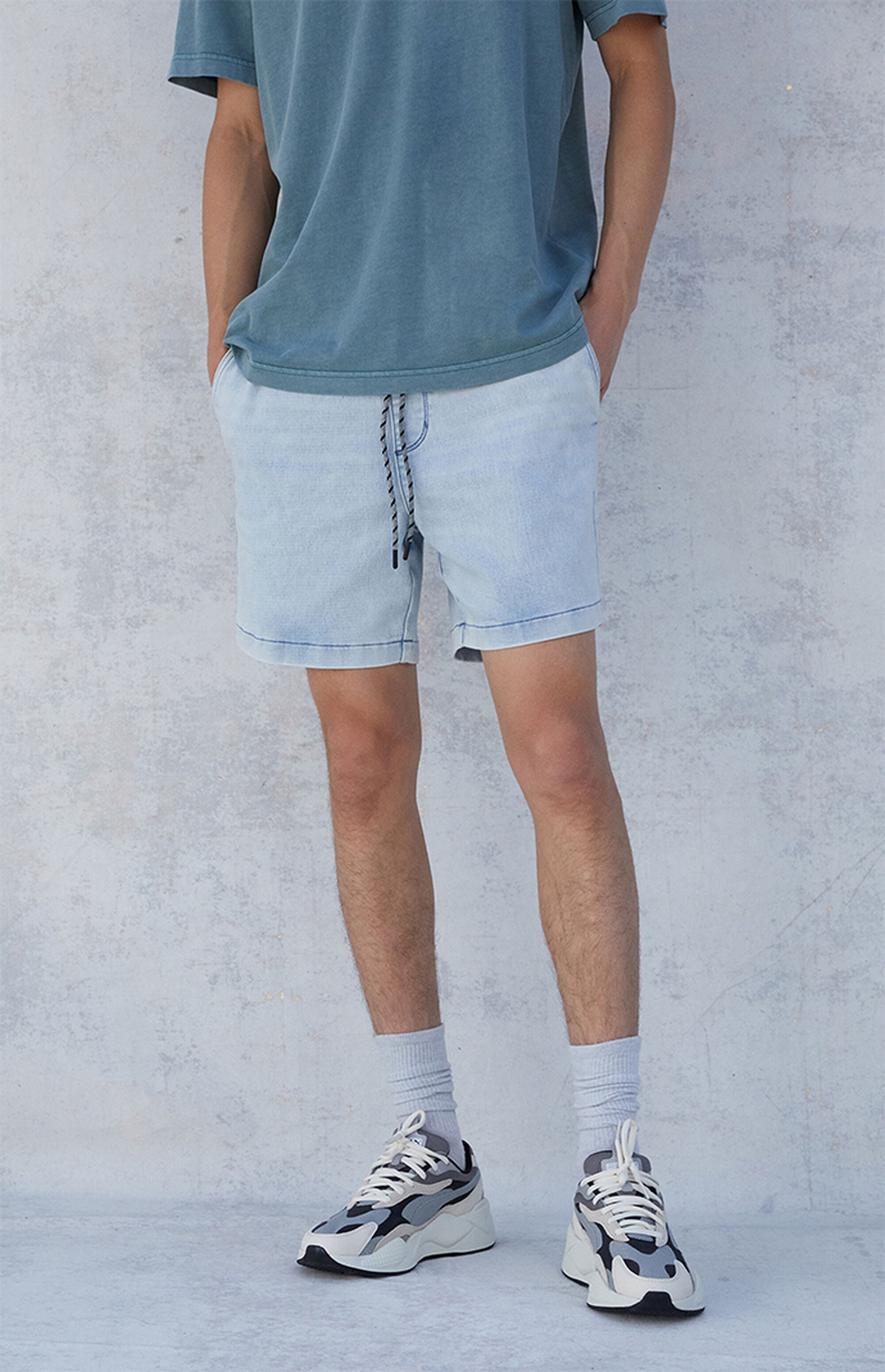PacSun Charles Knit Denim Volley Shorts PacSun