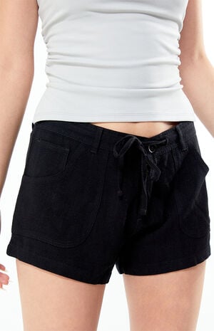 Fixed Waist Linen Shorts image number 2