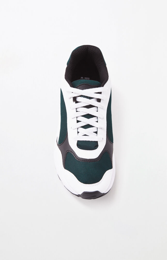 White & Green CELL Viper Shoes