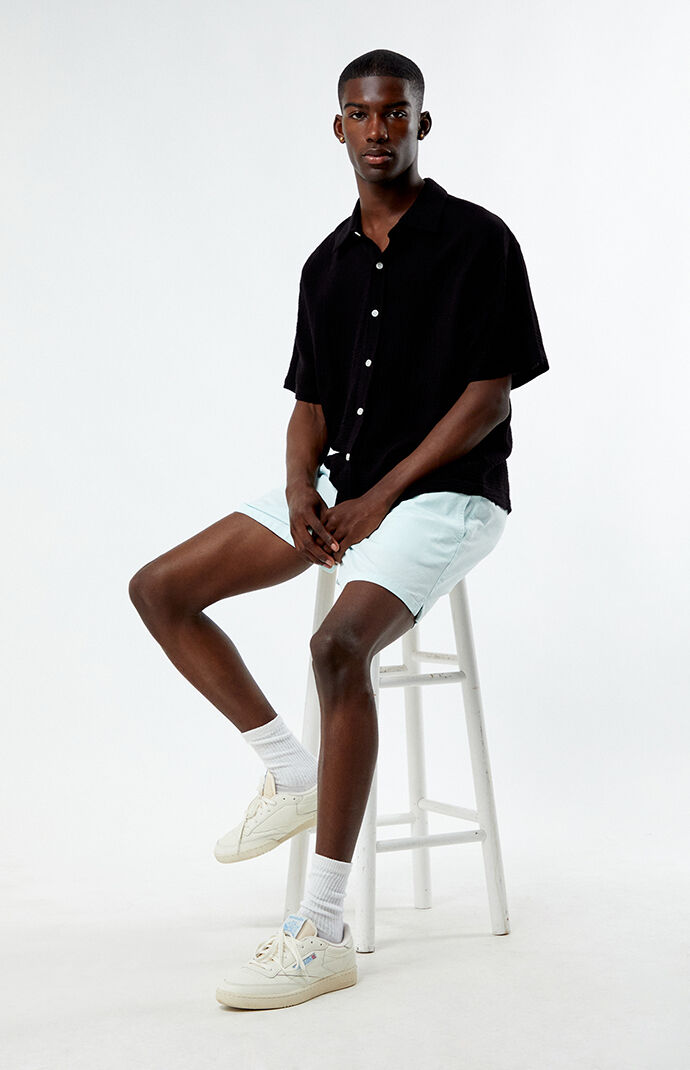 PacSun Black Boxy Button Down Shirt
