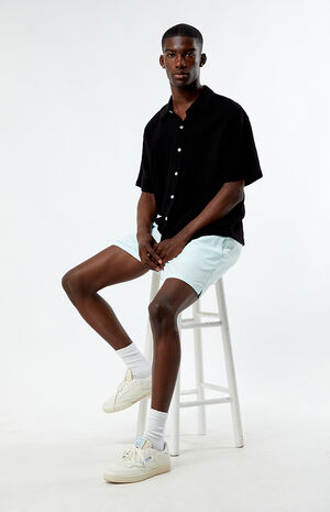 Black Boxy Button Down Shirt image number 4