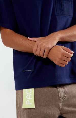 Blue Peak Pocket Oversized T-Shirt image number 2