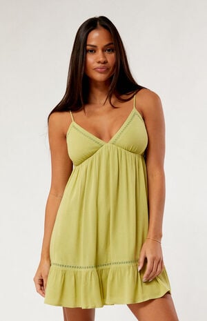 Trim V-Neck Babydoll Dress image number 1