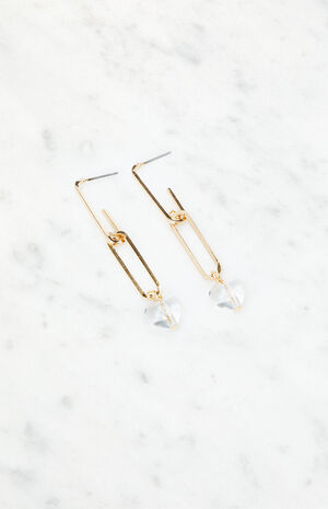 Heart Drop Earrings image number 2