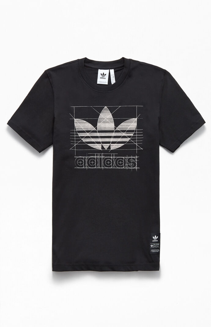 Adidas Trefoil Drawing T Shirt At Pacsun Com