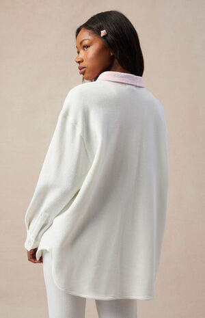 By PacSun V-Day Lounge Button Down Shirt image number 4