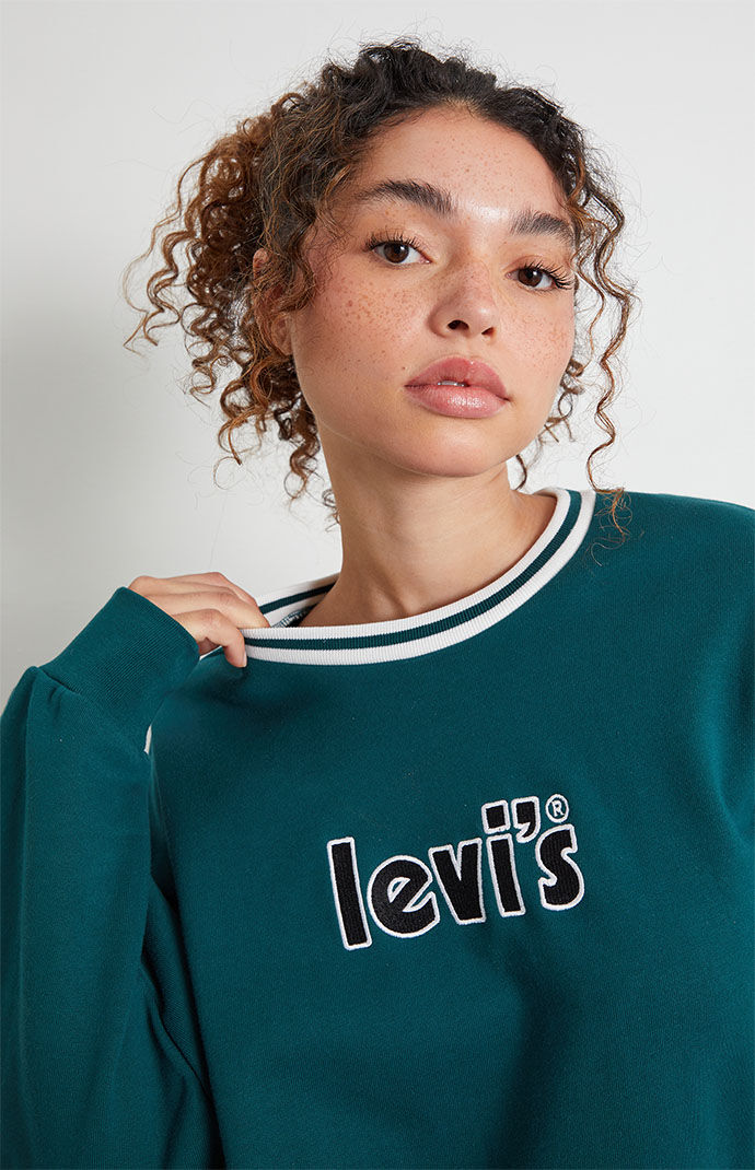 Levi's green sweatshirt discount