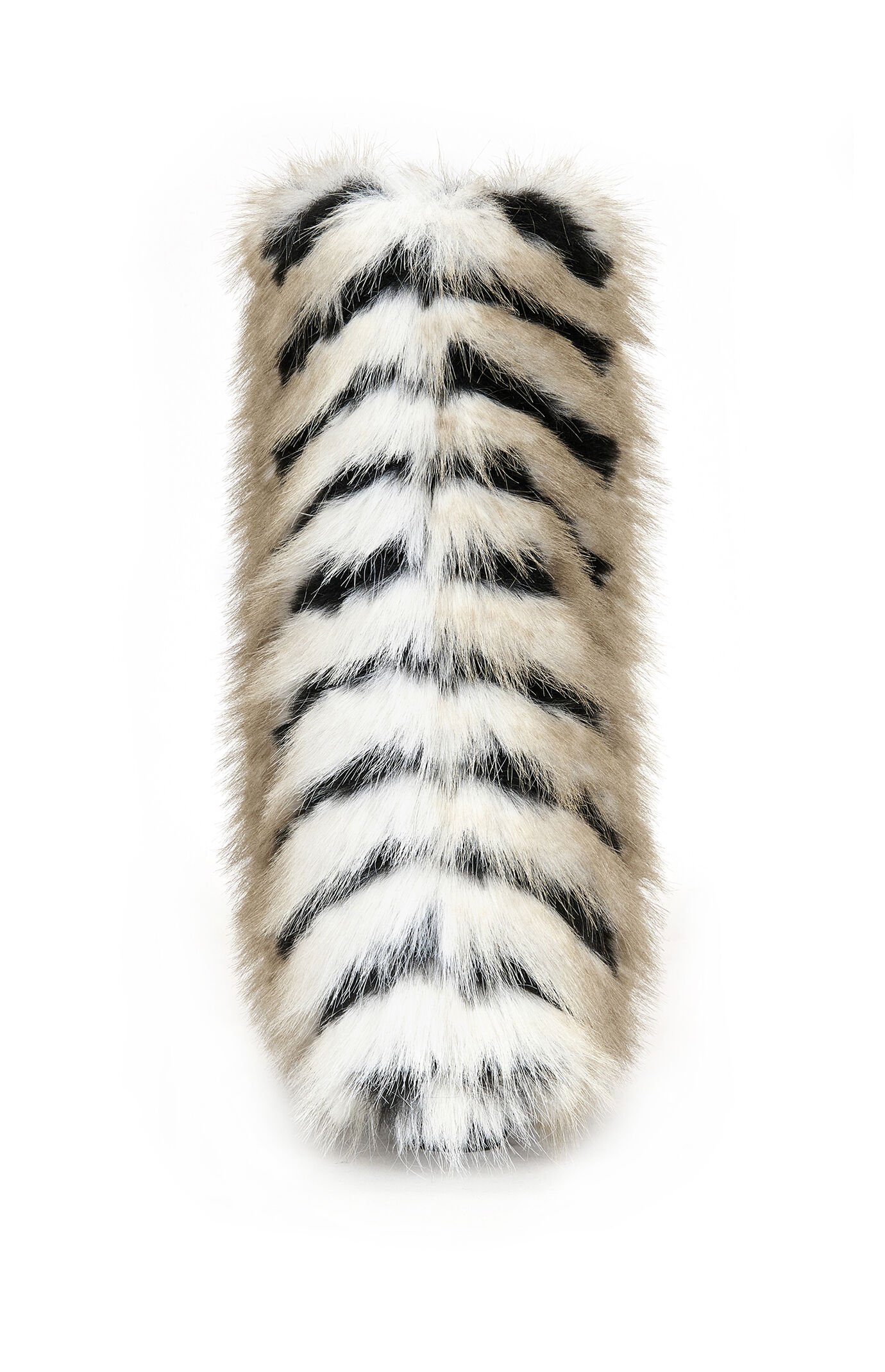 AZALEA WANG Women's Jonette Black Multi Faux Fur Booties