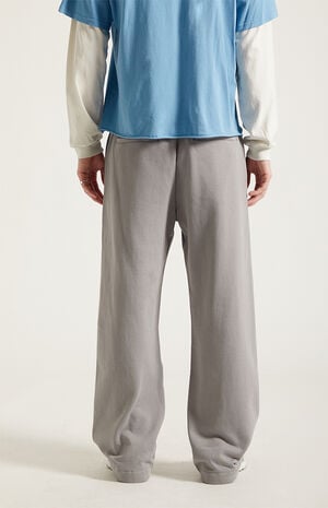Light Gray Fleece Extreme Baggy Sweatpants image number 4