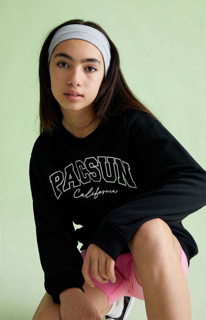 PacSun Kids Black Crew Neck Sweatshirt