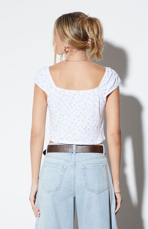 Amy Cinched Pointelle Top image number 3