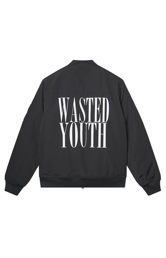 Pinstriped Windbreaker Jacket