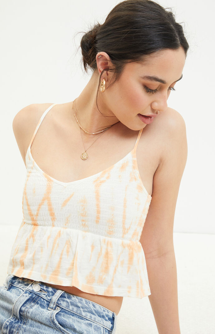 Nikki Smocked Peplum Tank Top