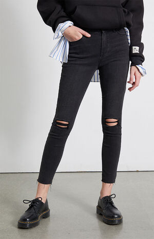 Black High Waisted Jeggings image number 2