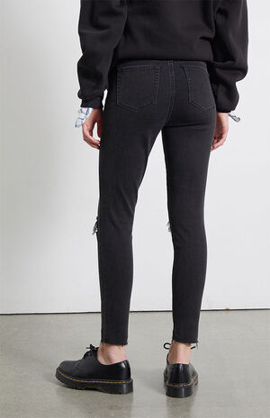 Black High Waisted Jeggings image number 4