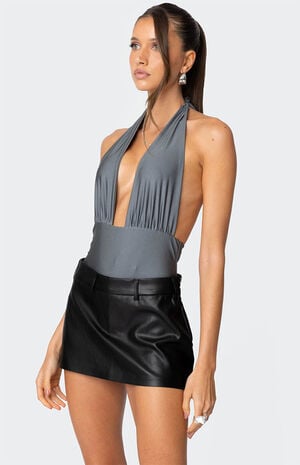 Justice Shiny Gathered Bodysuit image number 4