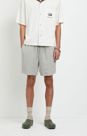 Gray Linen Shorts image number 2
