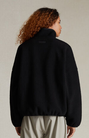 Jet Black Polar Fleece Half Zip Sweatshirt image number 3
